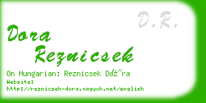 dora reznicsek business card